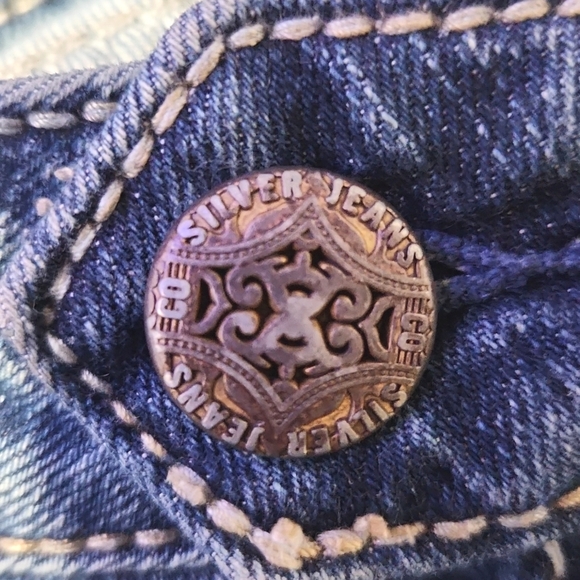 Silver Jeans Co. Tuesday Distressed Blue Boot Cut Jeans Women's Size W27/L35 - Picture 12 of 13